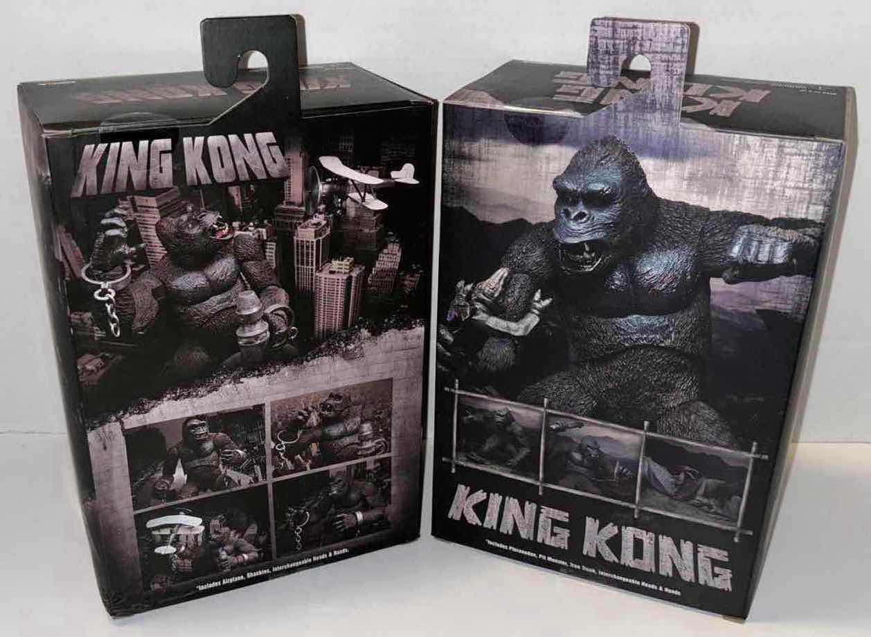 Photo 1 of NEW 2-PACK NECA KING KONG 7” SCALE ACTION FIGURE & ACCESSORIES, “ULTIMATE KING KONG (CONCRETE JUNGLE)” & “ULTIMATE KING KONG (SKULL ISLAND)”
