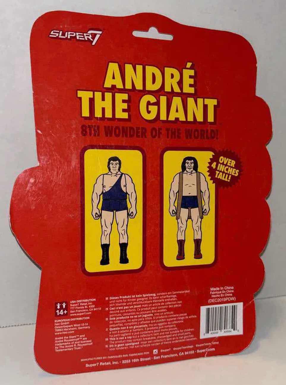 Photo 1 of NEW 2019 SUPER7 REACTION FIGURES “ANDRE THE GIANT” ACTION FIGURE
