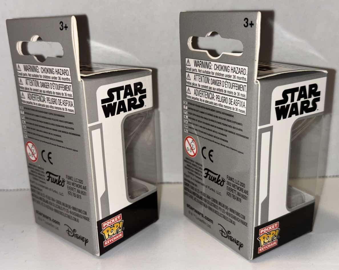 Photo 1 of NEW 2-PACK FUNKO POP! STAR WARS POCKET POP VINYL FIGURE KEYCHAIN, “PRINCESS LEIA” & “STORMTROOPER”
