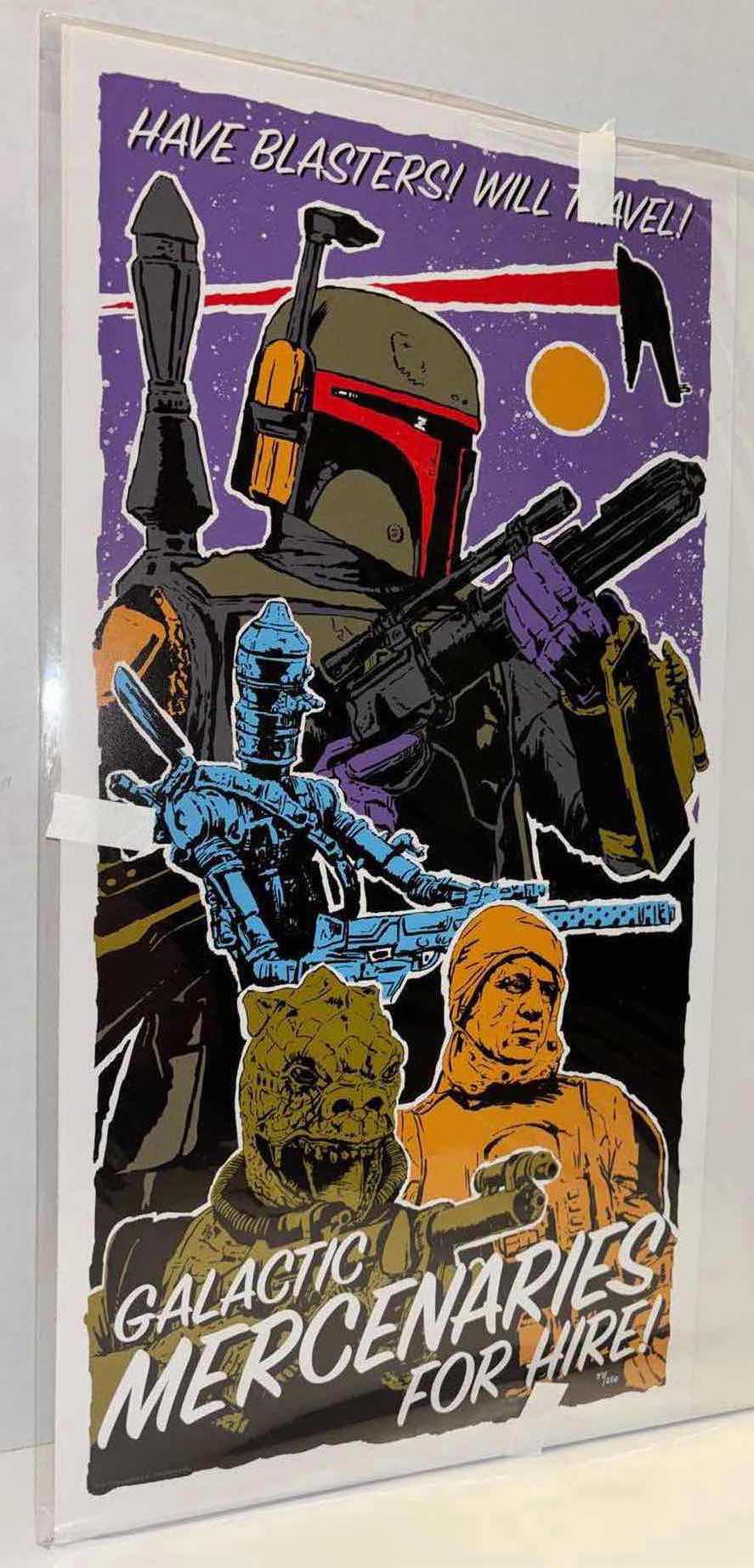 Photo 1 of NEW ACME ARCHIVES DIRECT STAR WARS “HAVE BLASTERS, WILL TRAVEL” BY JJ LENDL 12” X 24” LITHOGRAPH UNFRAMED PRINT, INCLUDES CERTIFICATE OF AUTHENTICITY (#97 OF 250)