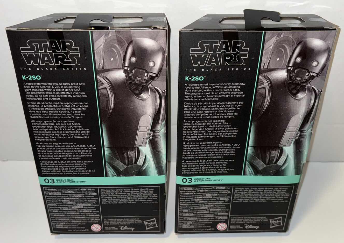 Photo 1 of NEW 2-PACK HASBRO STAR WARS THE BLACK SERIES ACTION FIGURE & ACCESSORIES, ROGUE ONE: A STAR WARS STORY "K-2S0"