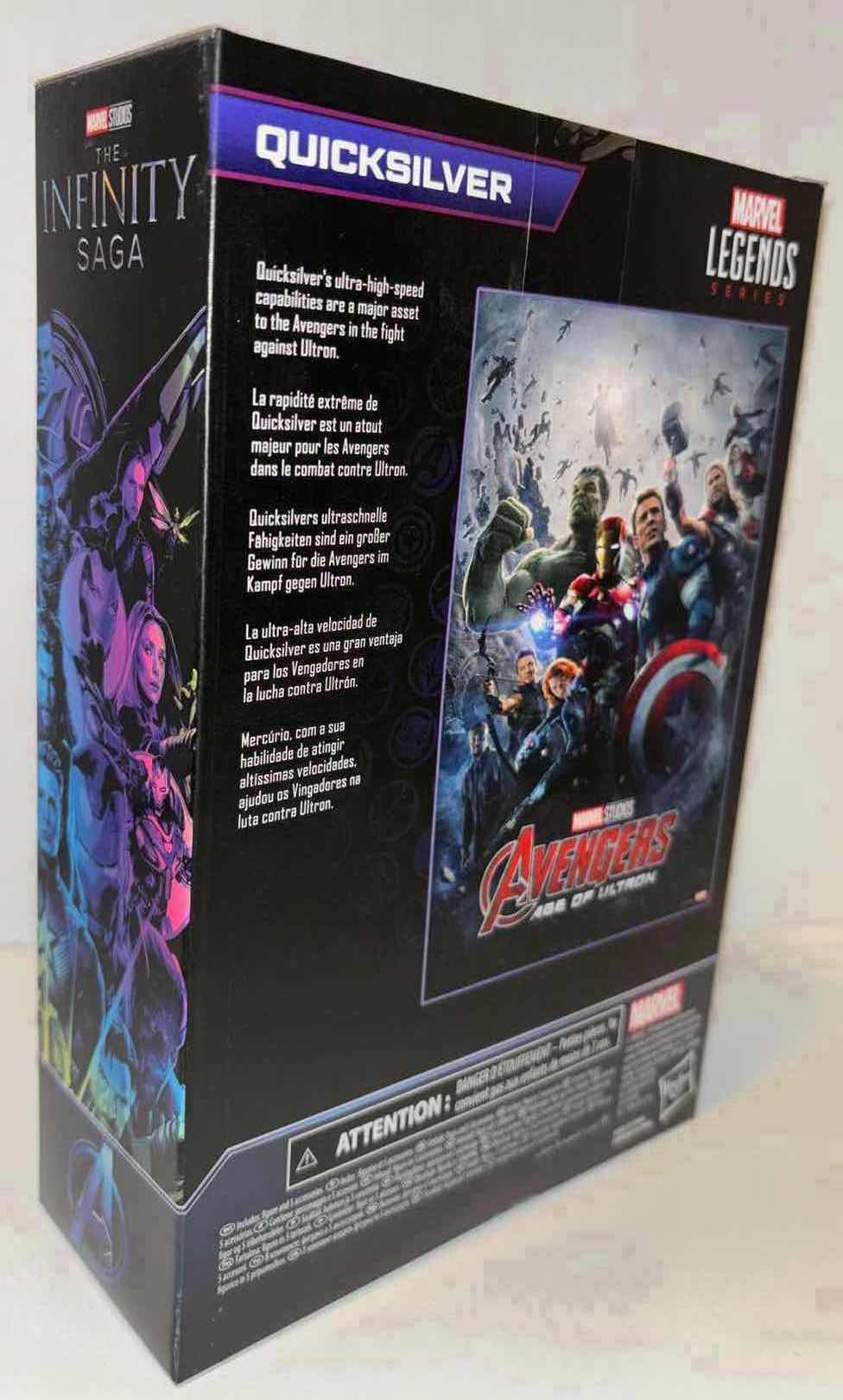 Photo 1 of NEW 6-PACK CASE HASBRO LEGENDS SERIES AVENGERS AGE OF ULTRON ACTION FIGURE & ACCESSORIES, THE INFINITY SAGA
"QUICKSILVER"