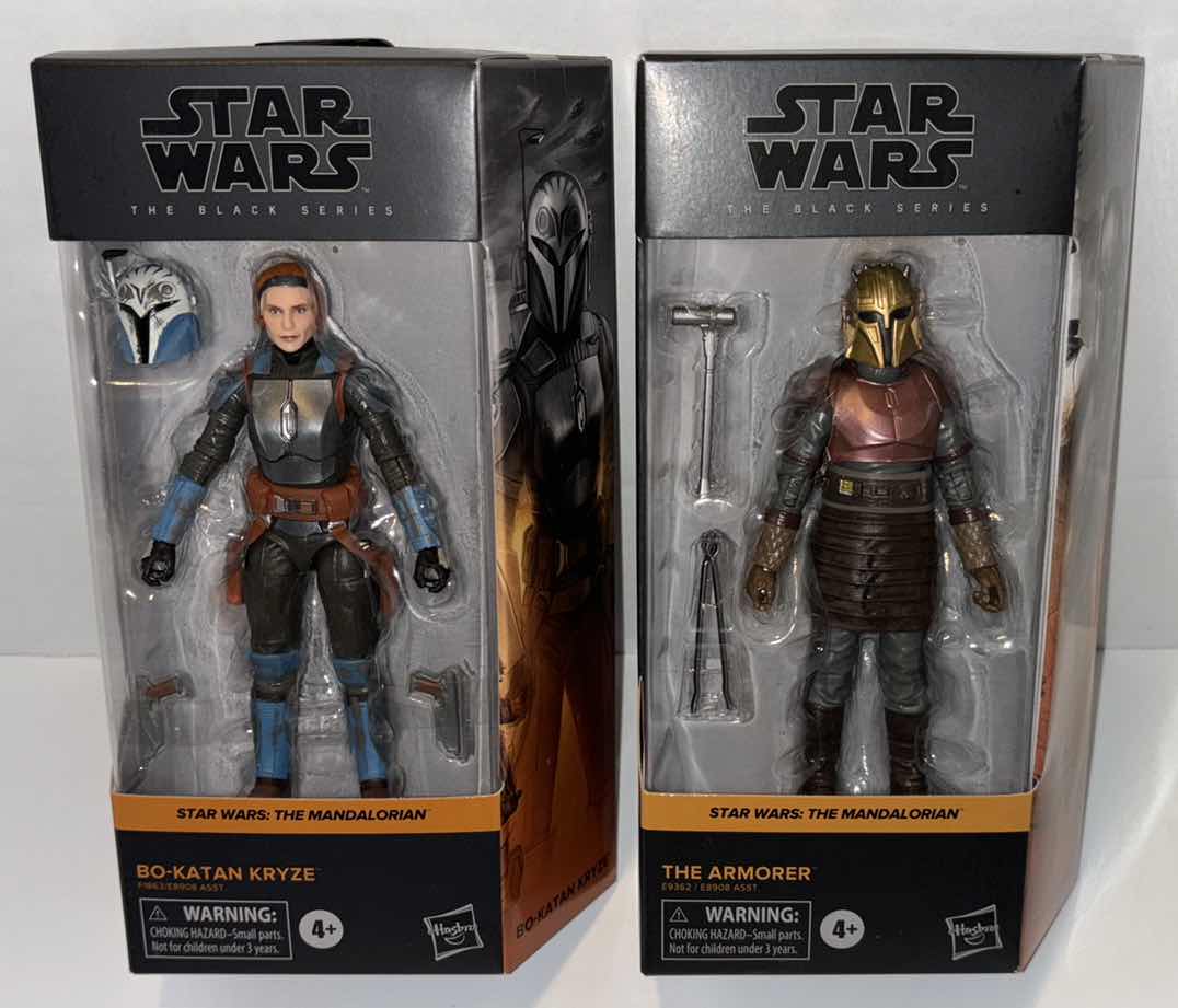 Photo 1 of NEW 2-PACK HASBRO STAR WARS THE BLACK SERIES ACTION FIGURE & ACCESSORIES, THE MANDALORIAN “BO-KATAN KRYZE” & “THE ARMORER”