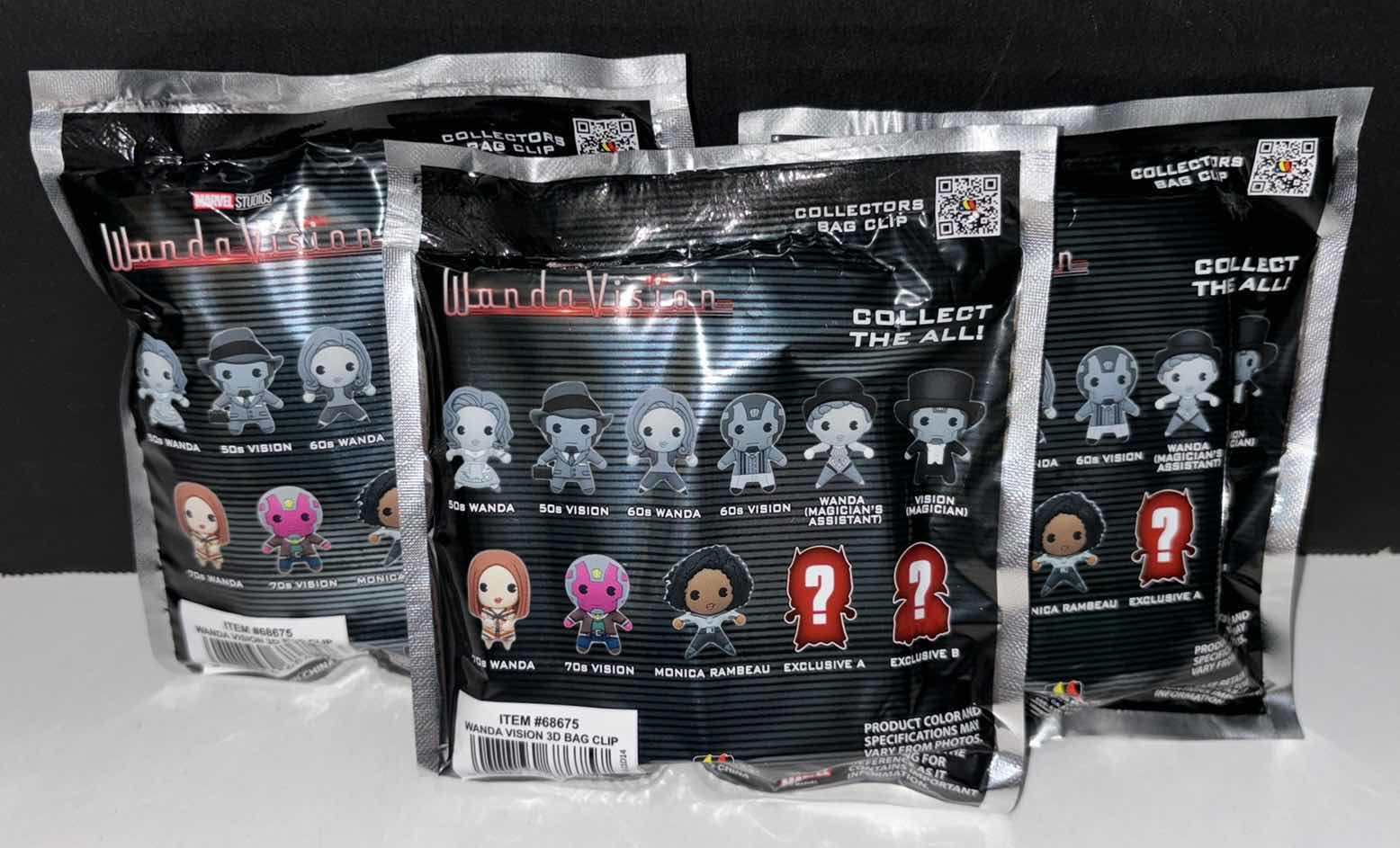 Photo 1 of NEW 3-PACK DISNEY+
MARVEL STUDIOS WANDA VISION
COLLECTORS BAG CLIP