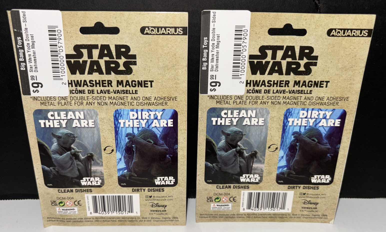 Photo 1 of NEW 5-PC STAR WARS BUNDLE- AQUARIUS DISHWASHER MAGNETS (2) & BOBA FETT REFRIGERATOR MAGNETS (3)