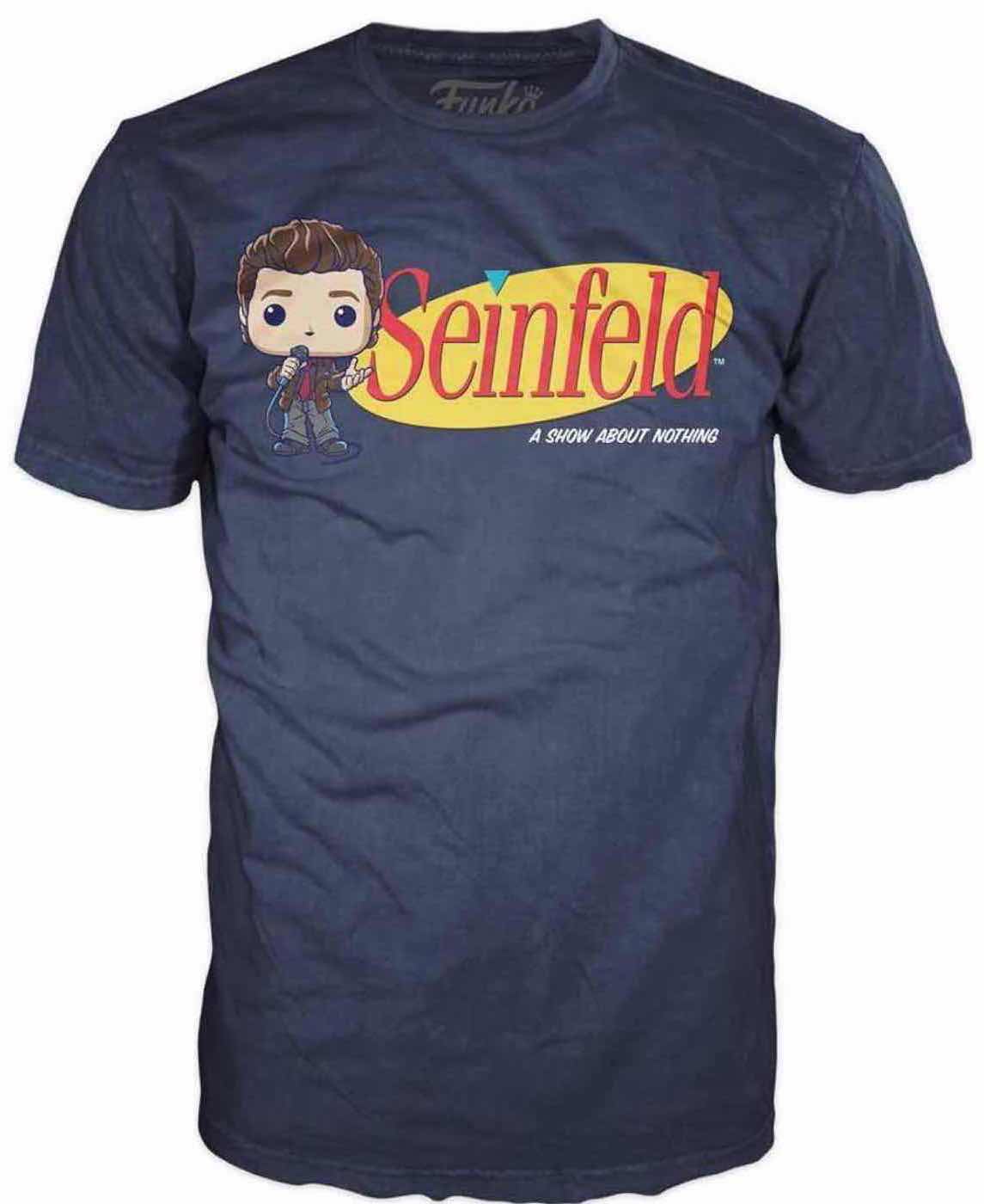 Photo 1 of NEW 5-PACK MULTI-SIZE BUNDLE FUNKO POP! SEINFELD TEE “SEINFELD LOGO” T-SHIRTS (COLOR: NAVY, SIZES: MD, L, XL, 2X, 3X)