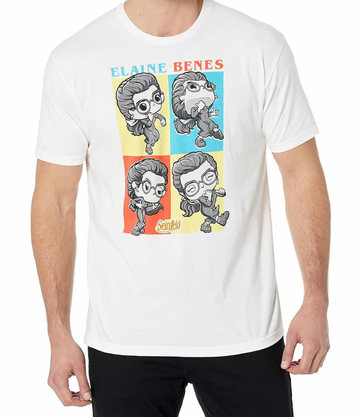 Photo 1 of NEW 4-PACK VARIETY BUNDLE FUNKO POP! SEINFELD TEE “ELAINE , GEORGE, SEINFELD LOGO & JERRY STAND-UP” T-SHIRTS  (COLOR: WHITE, NAVY, BLACK, SIZES: X-LARGE)