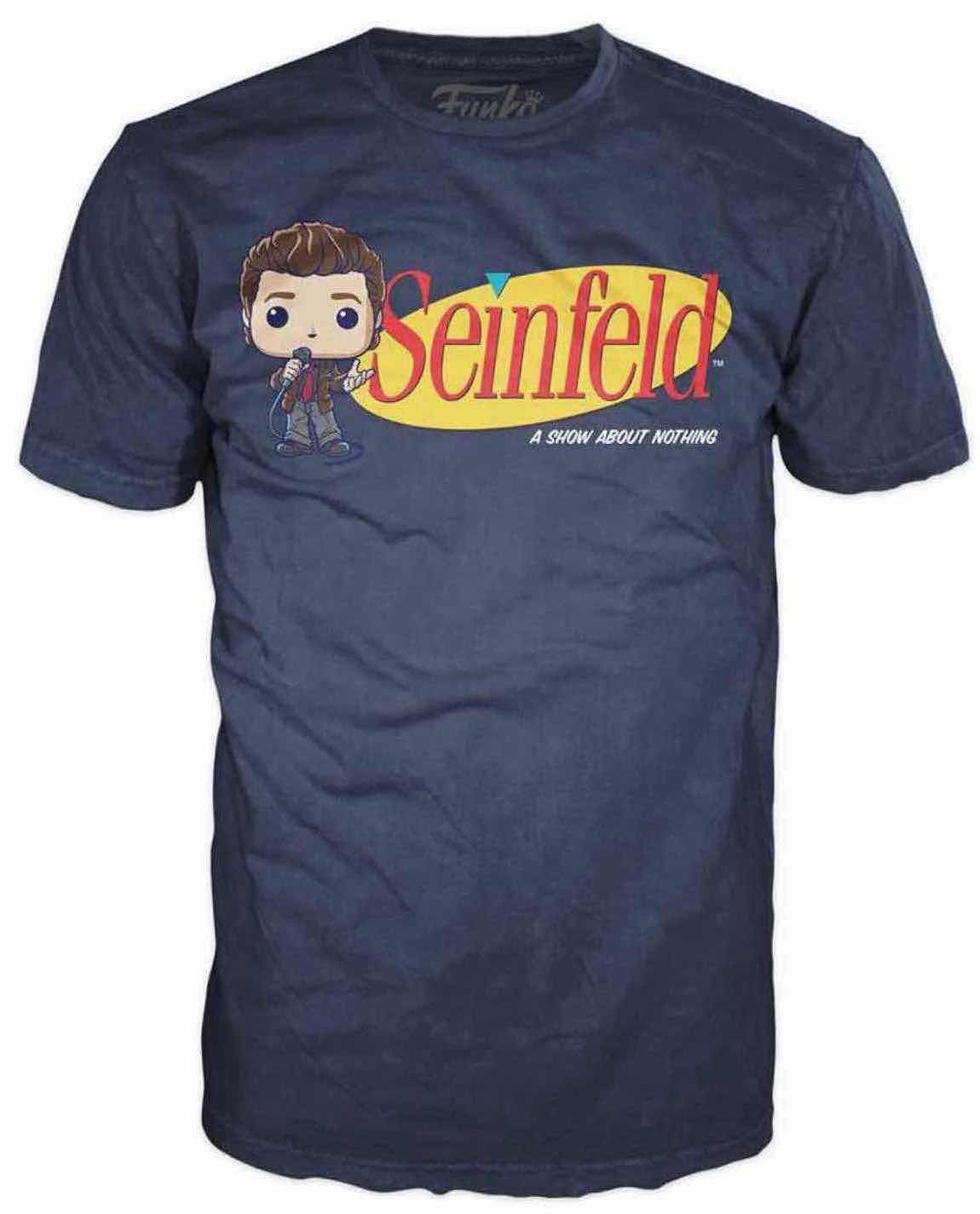 Photo 1 of NEW 3-PACK VARIETY BUNDLE FUNKO POP! SEINFELD TEE “KRAMER, GEORGE, SEINFELD LOGO” T-SHIRTS  (COLOR: SPORTS GREY, WHITE, NAVY, SIZES: 3X)