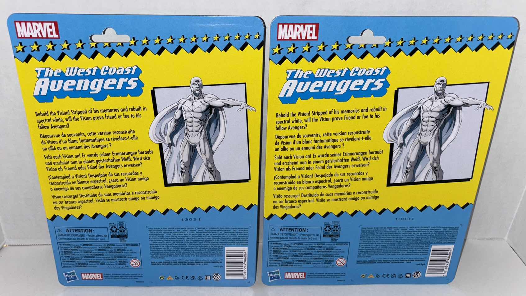 Photo 1 of NEW 2-PACK HASBRO MARVEL LEGENDS RETRO SERIES 6" ACTION FIGURE, THE WEST COAST AVENGERS "THE VISION"
