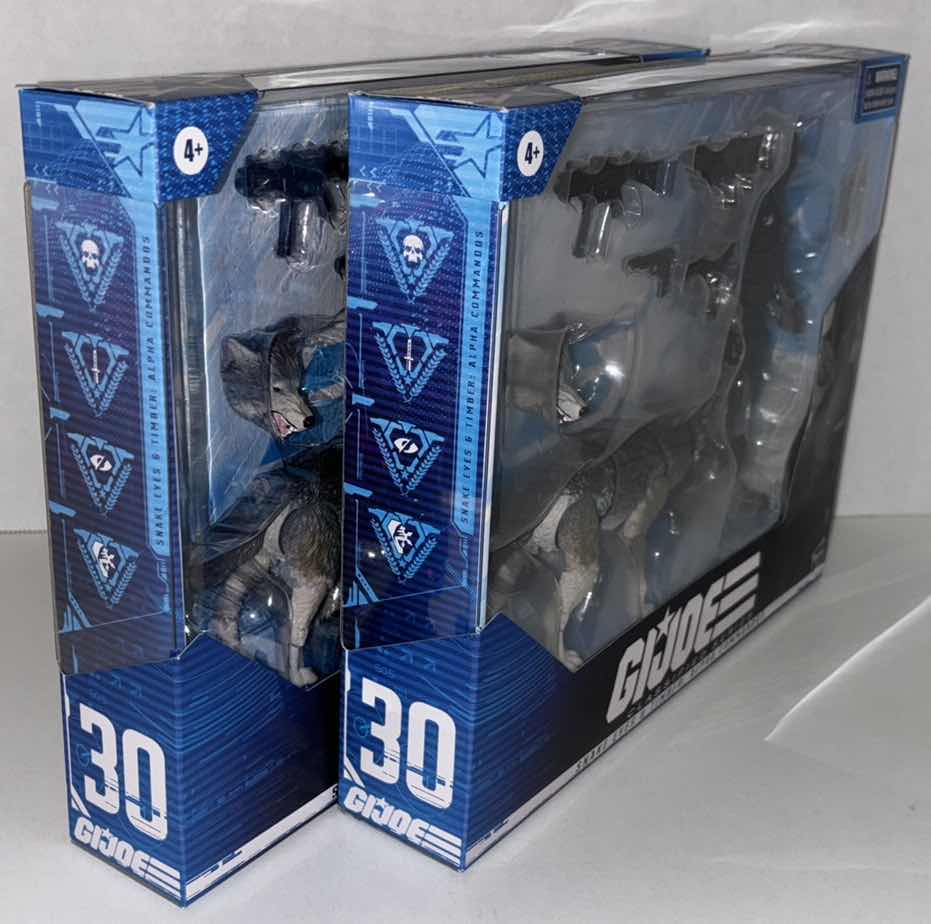 Photo 1 of NEW 2-PACK HASBRO G.I. JOE CLASSIFIED SERIES #30 "SNAKE EYES & TIMBER: ALPHA COMMANDOS" ACTION FIGURE &
ACCESSORIES
