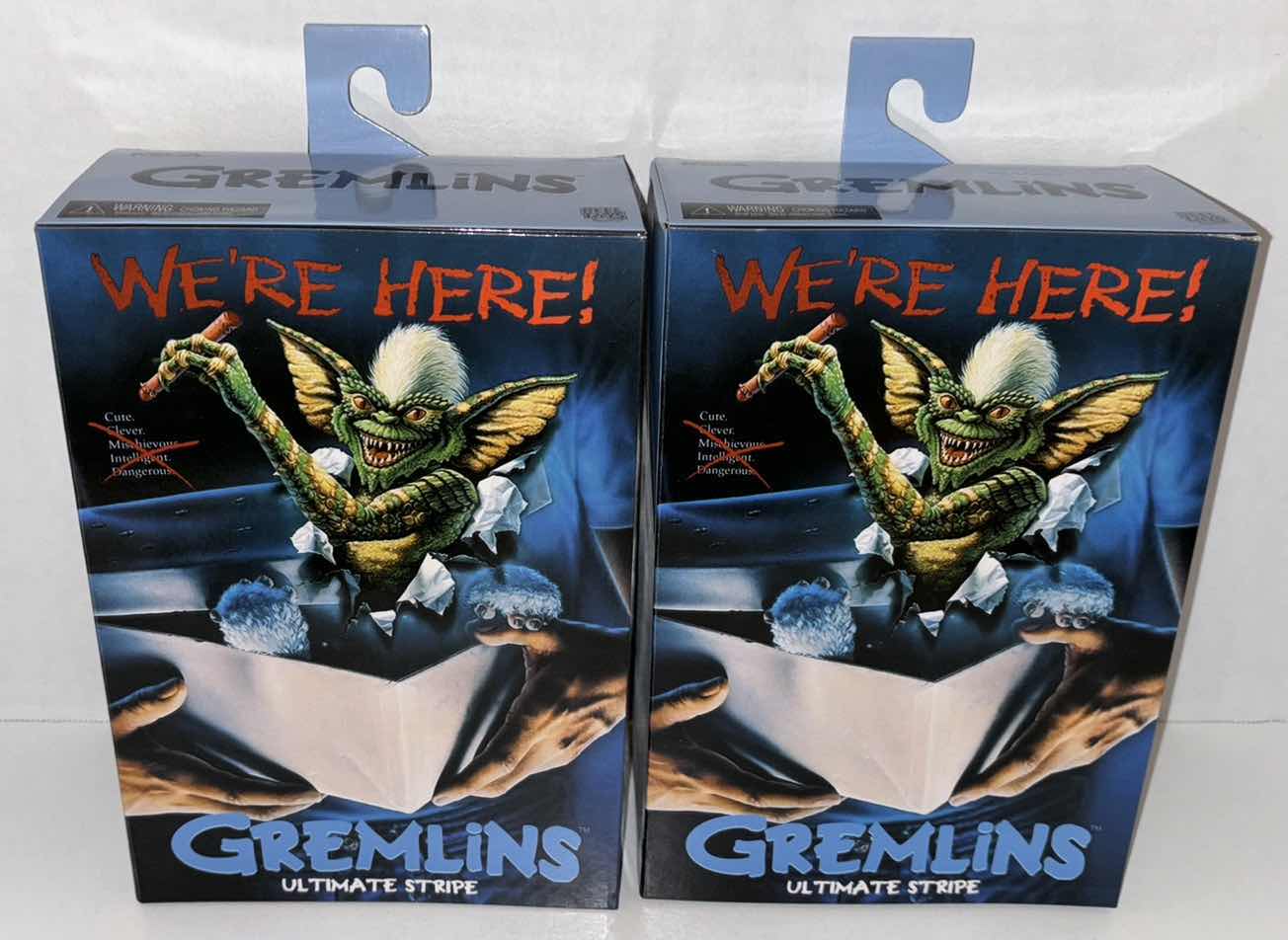 Photo 1 of NEW 2-PACK NECA GREMLINS
“ULTIMATE STRIPE” ACTION FIGURE & ACCESSORIES