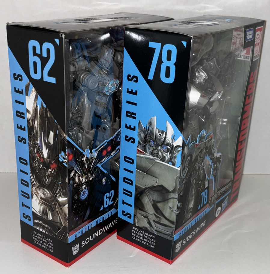 Photo 1 of NEW 2-PACK HASBRO TAKARA TOMY TRANSFORMERS DELUXE CLASS STUDIO SERIES REVENGE OF THE FALLEN #62 "SOUNDWAVE" & #78 “SIDESWIPE” ACTION FIGURE & ACCESSORIES