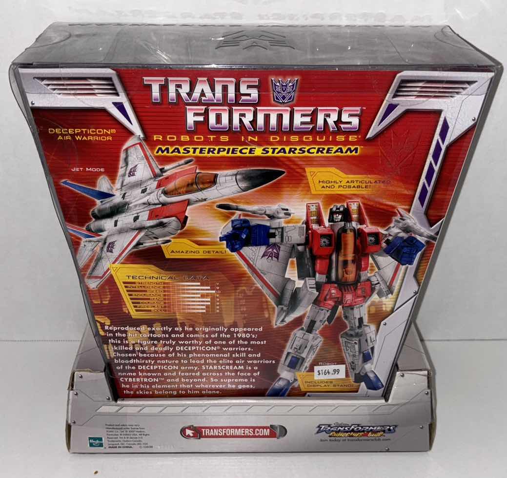 Photo 1 of NEW 2007 HASBRO TRANSFORMERS ROBOTS IN DISGUISE ACTION FIGURE, DECEPTICON “MASTERPIECE STARSCREAM”