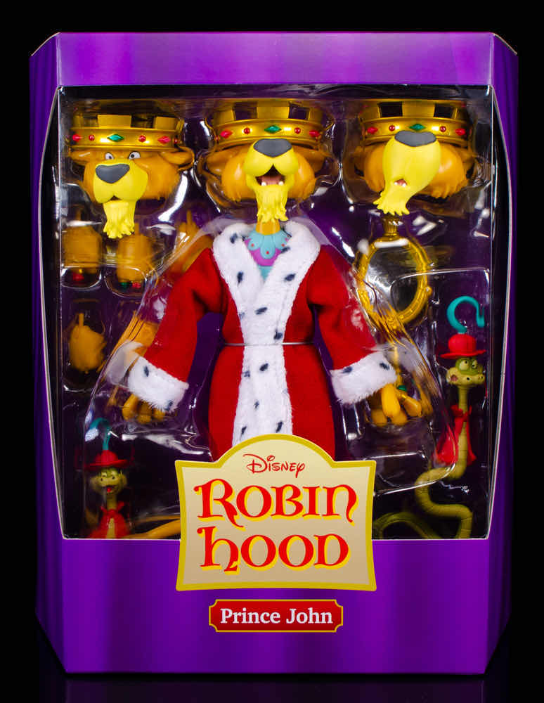 Photo 2 of NEW 2-PACK SUPER7 DISNEY ROBIN HOOD ULTIMATES ACTION FIGURE & ACCESSORIES, "PRINCE JOHN"