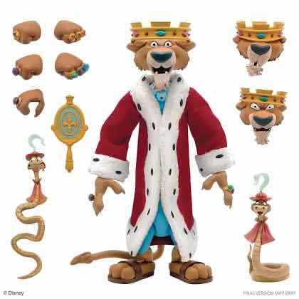 Photo 3 of NEW 2-PACK SUPER7 DISNEY ROBIN HOOD ULTIMATES ACTION FIGURE & ACCESSORIES, "PRINCE JOHN"
