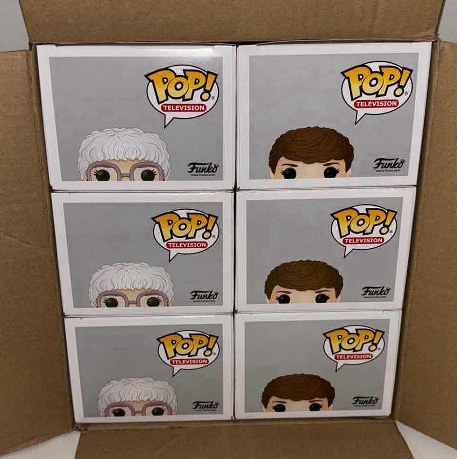 Photo 1 of NEW 6-PACK ASSORTED GOLDEN GIRLS FUNKO POP! VINYL FIGURES, #1012 BLANCHE BOWLING (3) & #1014 SOPHIA BOWLING (3)