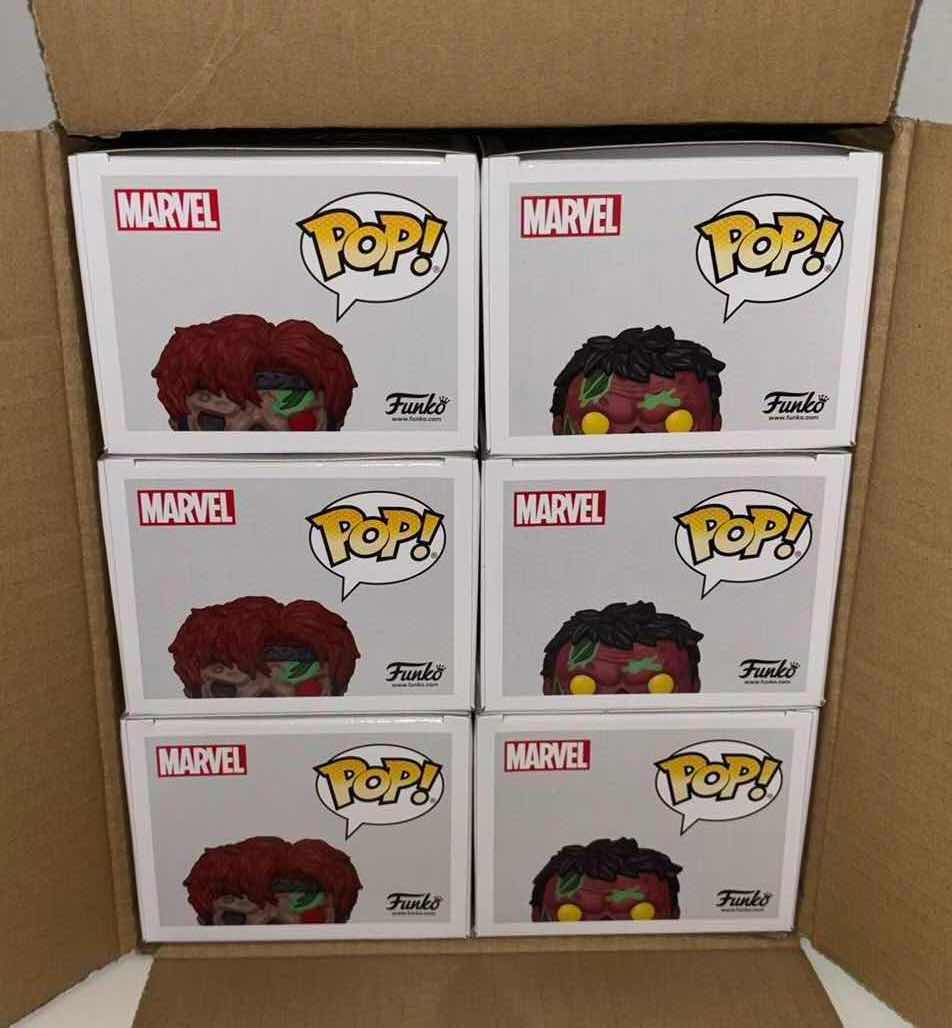 Photo 1 of NEW 6-PACK ASSORTED MARVEL ZOMBIES FUNKO POP! BOBBLE-HEAD FIGURES, #788 ZOMBIE GAMBIT (3) & #790 ZOMBIE RED HULK (3)