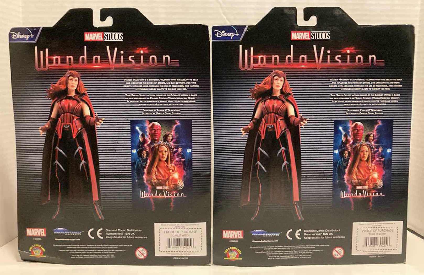 Photo 1 of NEW 2-PACK DIAMOND SELECT TOYS MARVEL SELECT WANDA VISION COLLECTOR'S ACTION FIGURE & ACCESSORIES, "THE SCARLET WITCH"