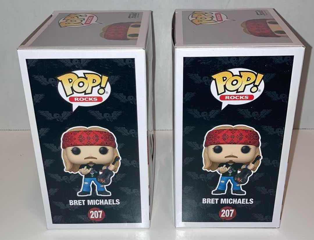 Photo 1 of NEW 2-PACK FUNKO POP! BRET MICHAELS VINYL FIGURE, #207 BRET MICHAELS