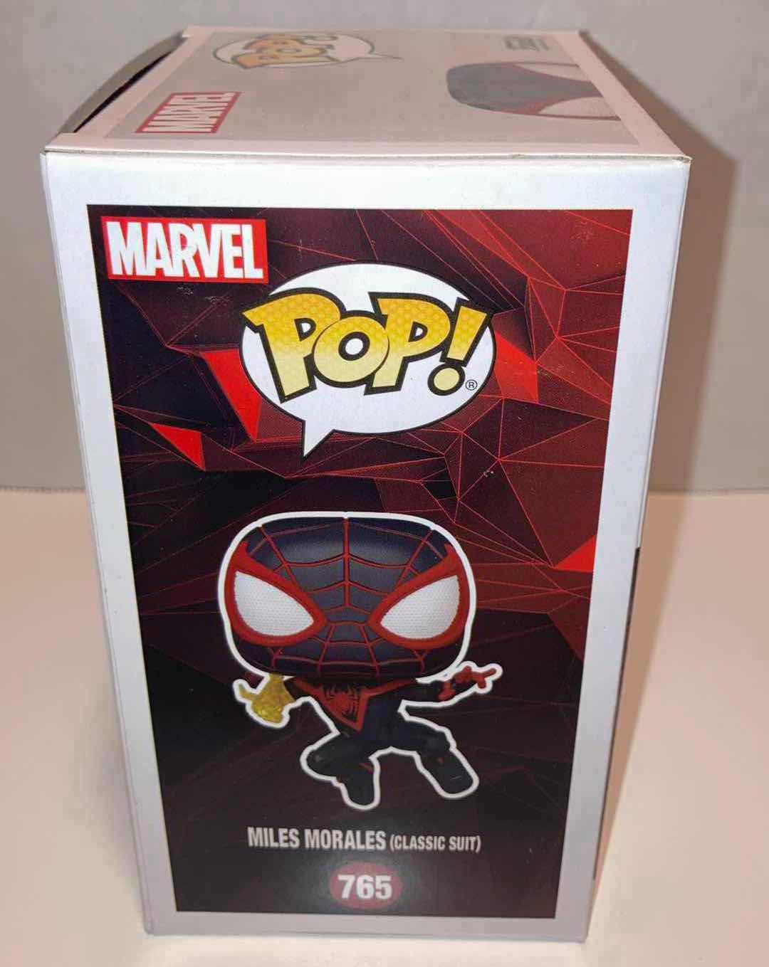 Photo 1 of NEW FUNKO POP! MARVEL BOBBLE-HEAD FIGURE, #765 MILES MORALES (CLASSIC SUIT)