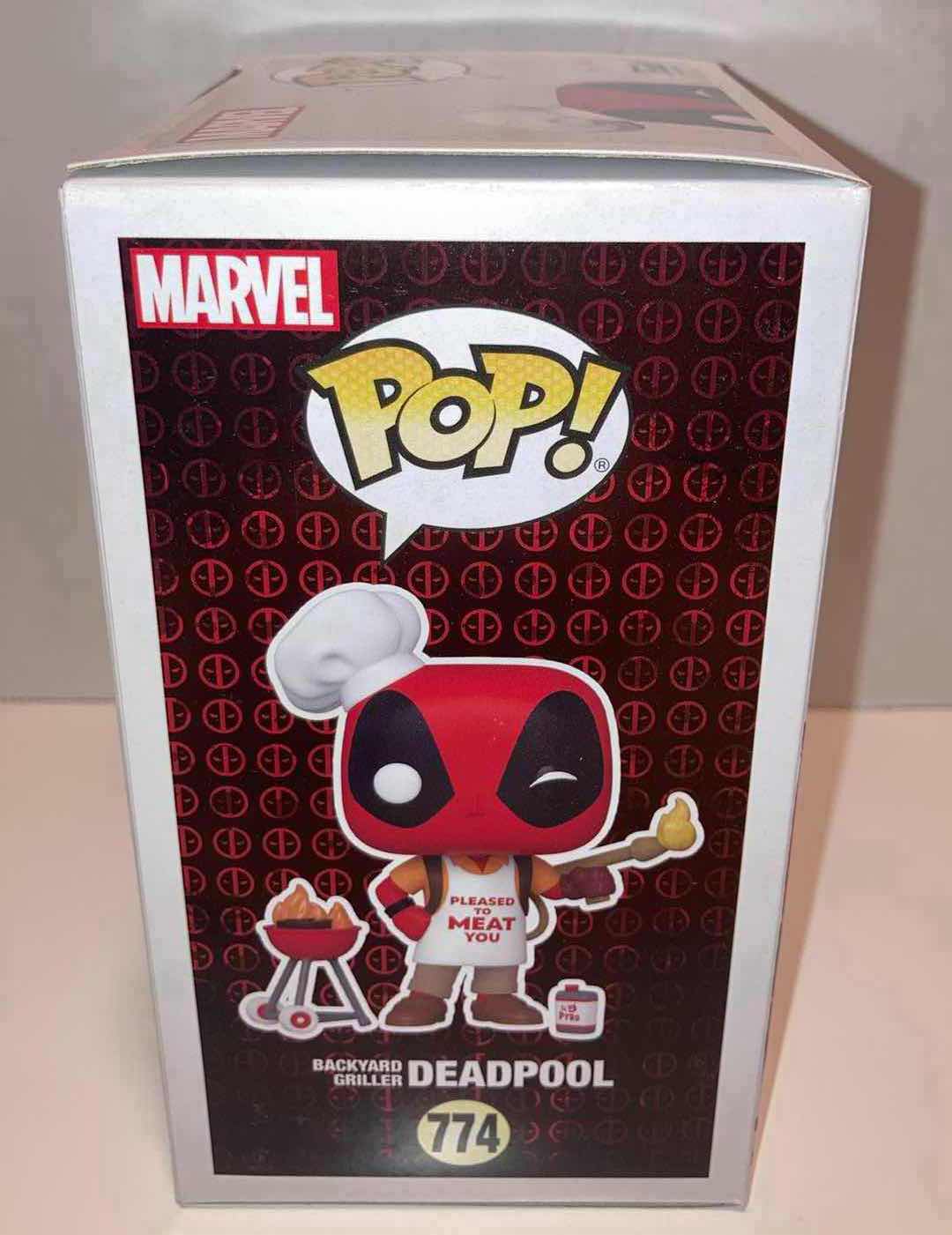 Photo 1 of NEW FUNKO POP! MARVEL BOBBLE-HEAD FIGURE, #774 BACKYARD GRILLER DEADPOOL