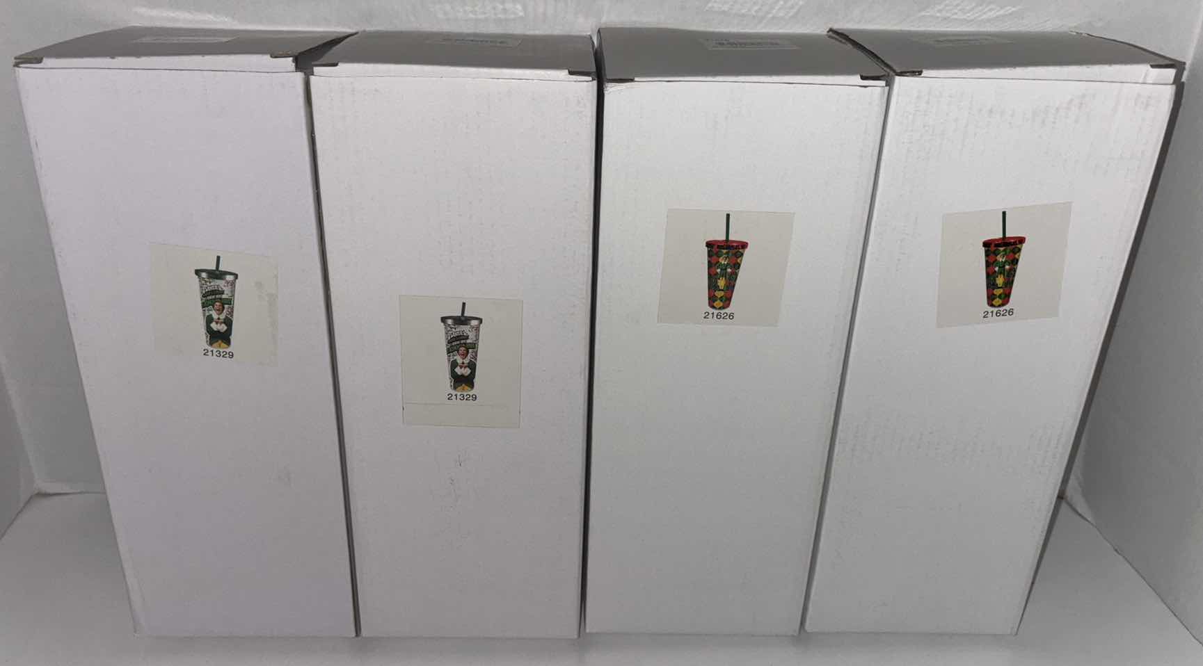 Photo 1 of NEW 4-PACK SPOONIQUES “ELF” THEMED 20 OZ INSULATED CUPS (TWO STYLES, 2 OF EACH)