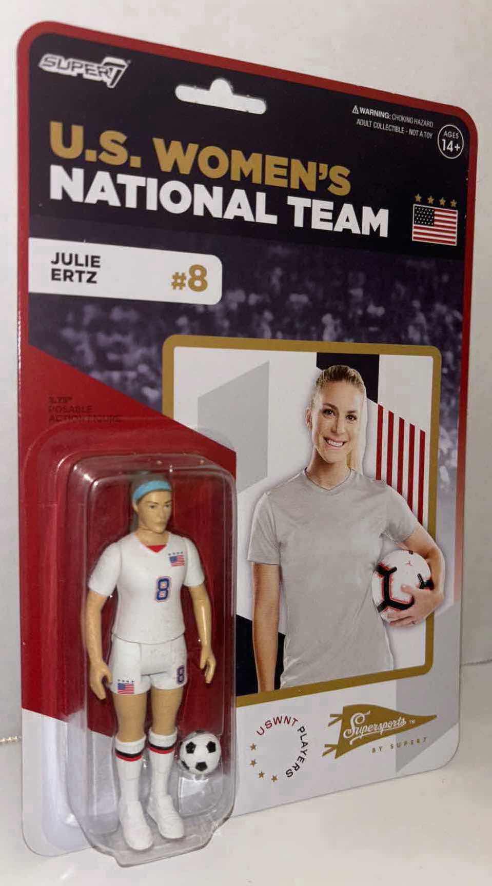 View 2 of NEW 3-PACK SUPER7 SUPERSPORTS U.S. WOMEN’S NATIONAL TEAM ACTION FIGURES, “#8 JULIE ERTZ”, “#15 MEGAN RAPINOE” & “#19 CRYSTAL DUNN”