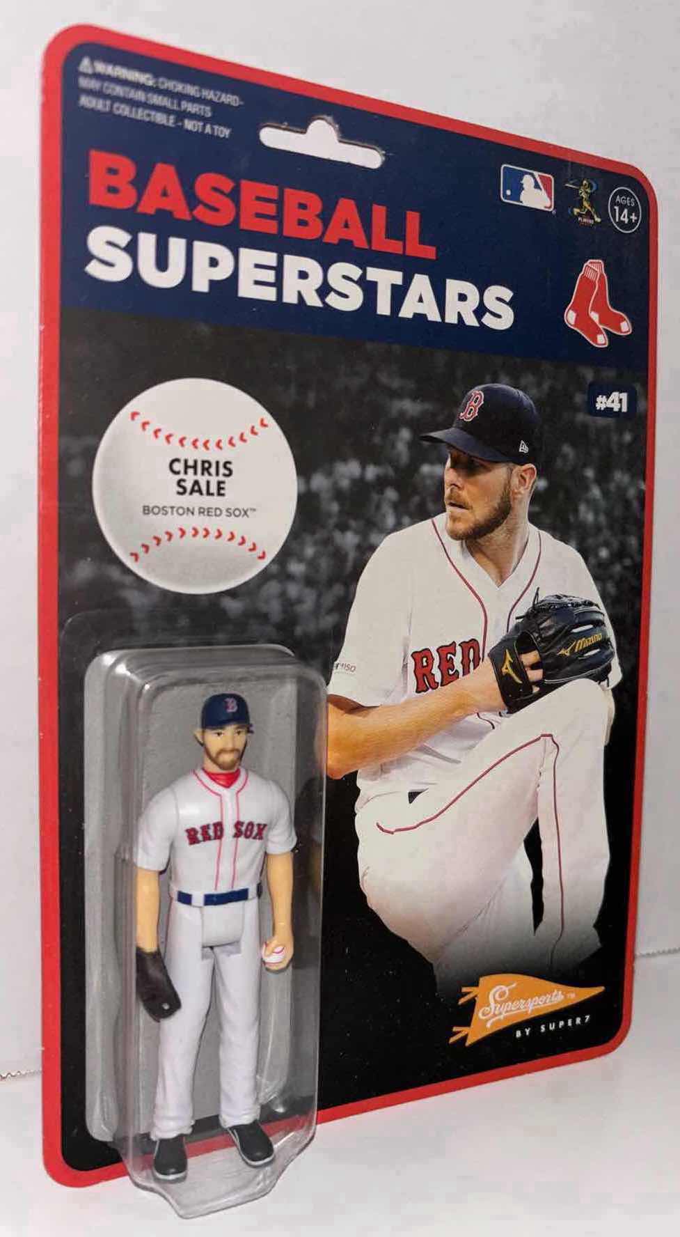 Photo 1 of NEW 2-PACK SUPER7 SUPERSPORTS BASEBALL SUPERSTARS ACTION FIGURES, BOSTON RED SOX “#41 CHRIS SALE”