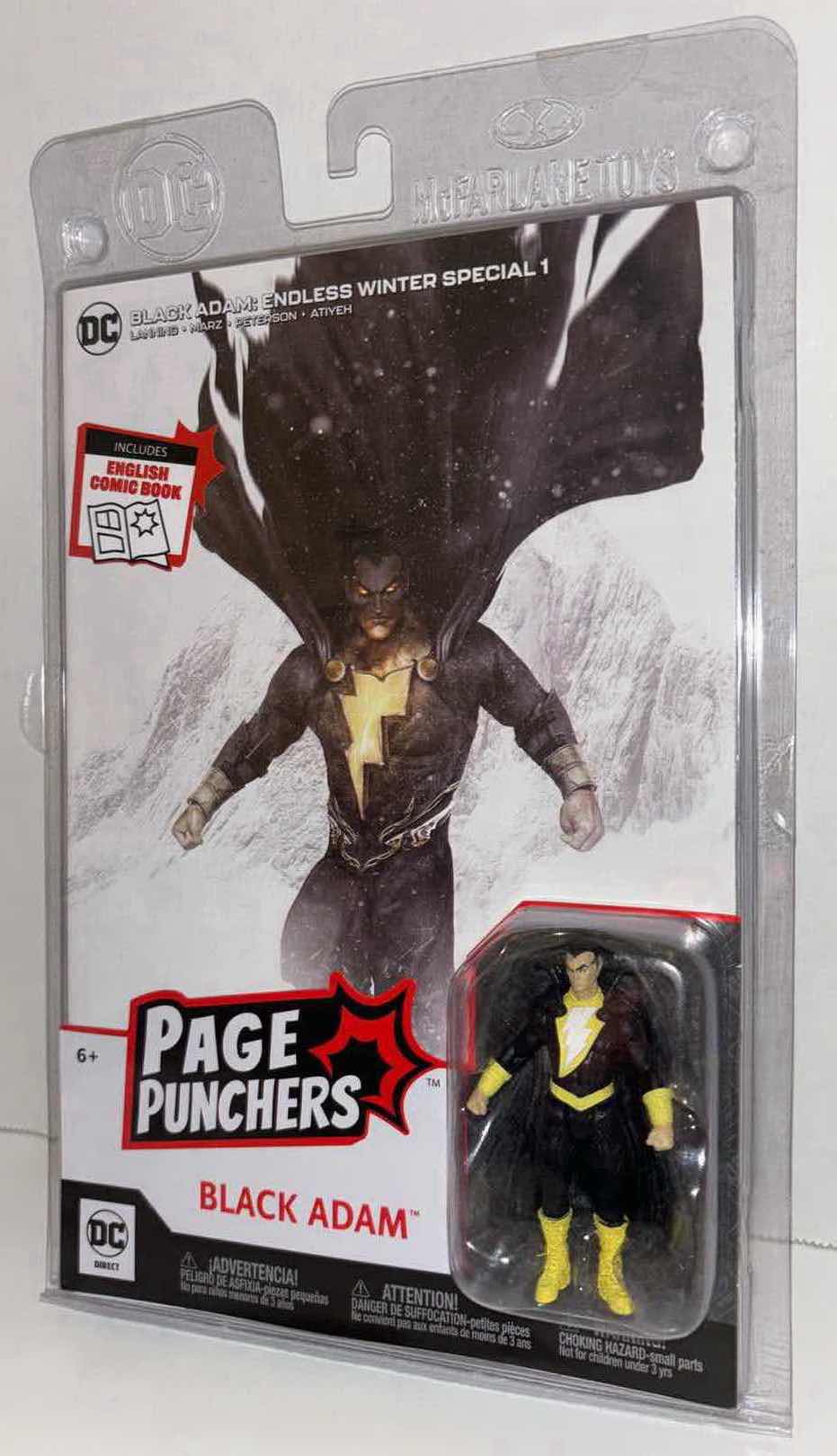 Photo 1 of NEW 2-PACK MCFARLANE TOYS DC DIRECT PAGE PUNCHERS “BLACK ADAM” INCLUDES COMIC BOOK “BLACK ADAM: ENDLESS WINTER SPECIAL 1