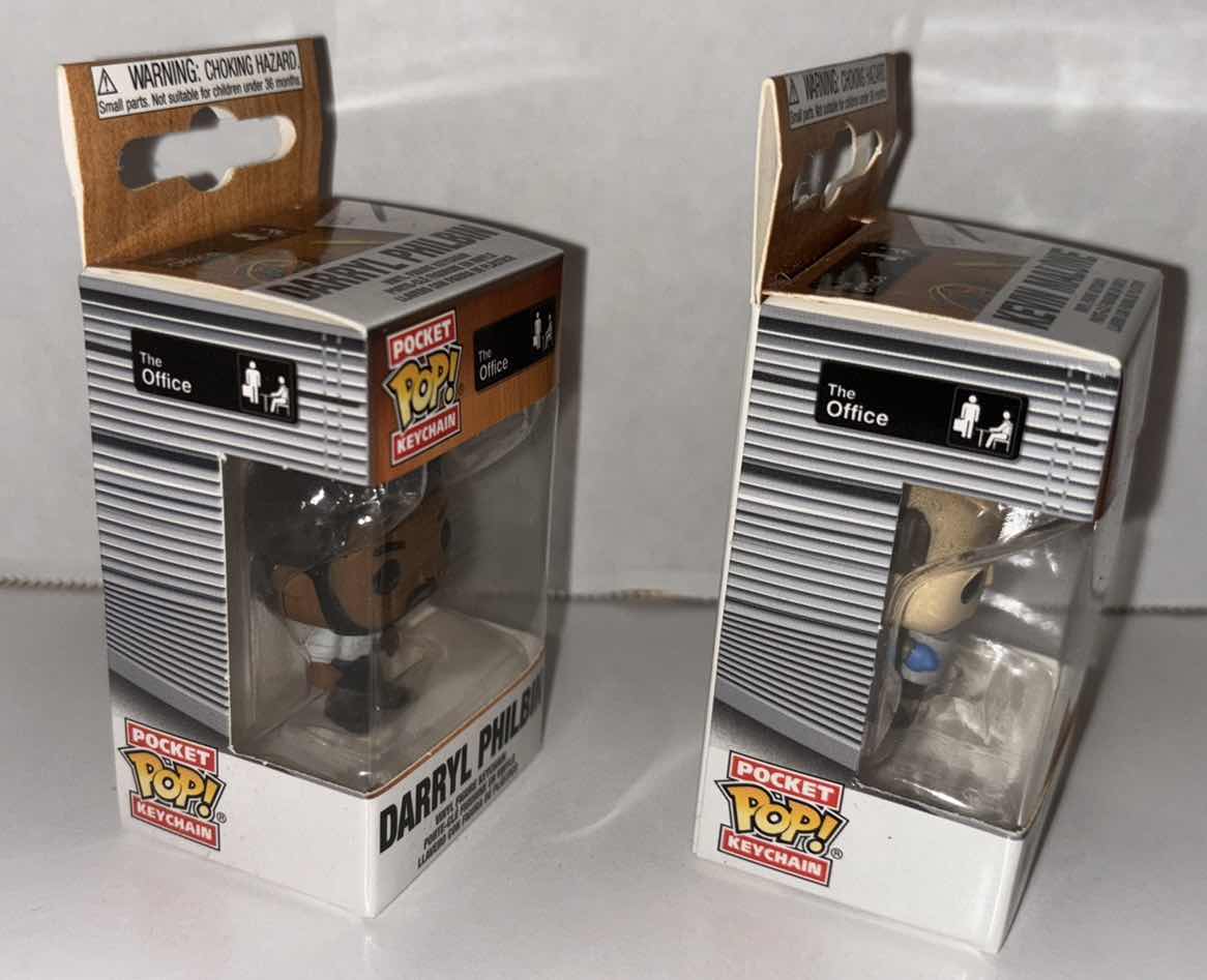 Photo 1 of NEW 2-PACK FUNKO POP! POCKET POP KEYCHAIN, THE OFFICE “DARRYL PHILBIN” & “KEVIN MALONE”