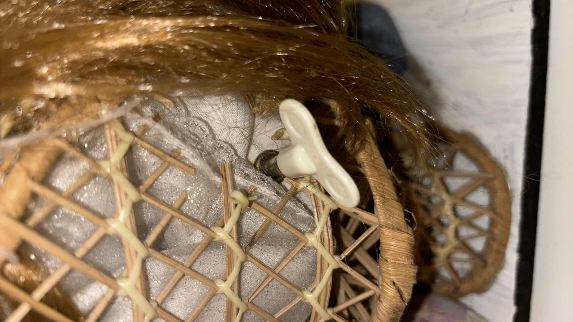 Photo 1 of CREEPY WIND-UP MUSICAL DOLL SCENE 10” X 11.75” H12”