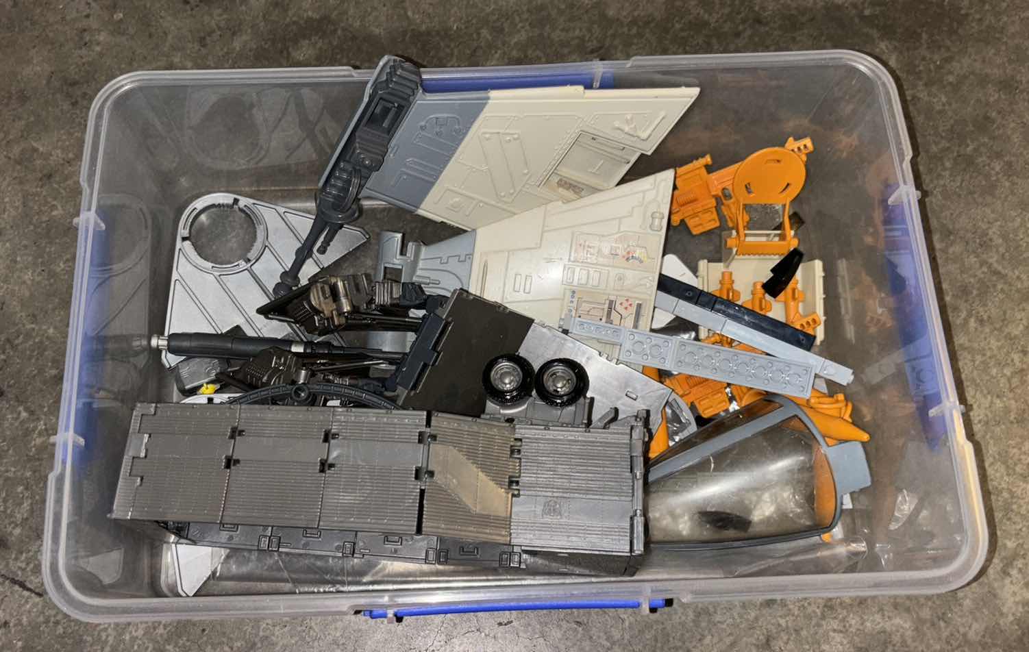 Photo 1 of BOX OF ACTION FIGURES/VEHICLES ETC (COMPLETE/INCOMPLETE) **NO RETURNS TO NELLIS**