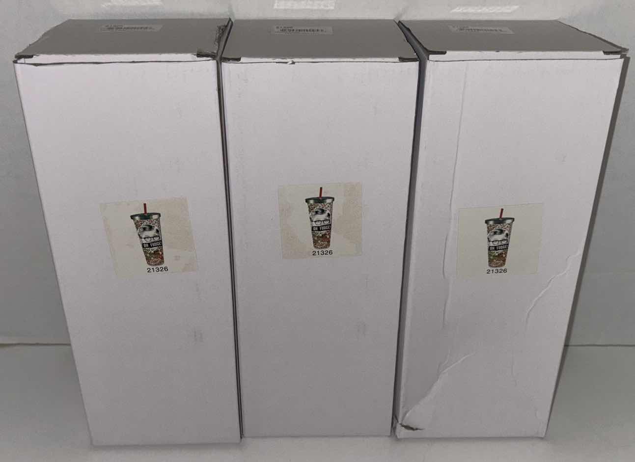 Photo 1 of NEW 3-PACK SPOONTIQUES A CHRISTMAS STORY "OH FUDGE" 20 OZ INSULATED CUPS W/STRAWS
