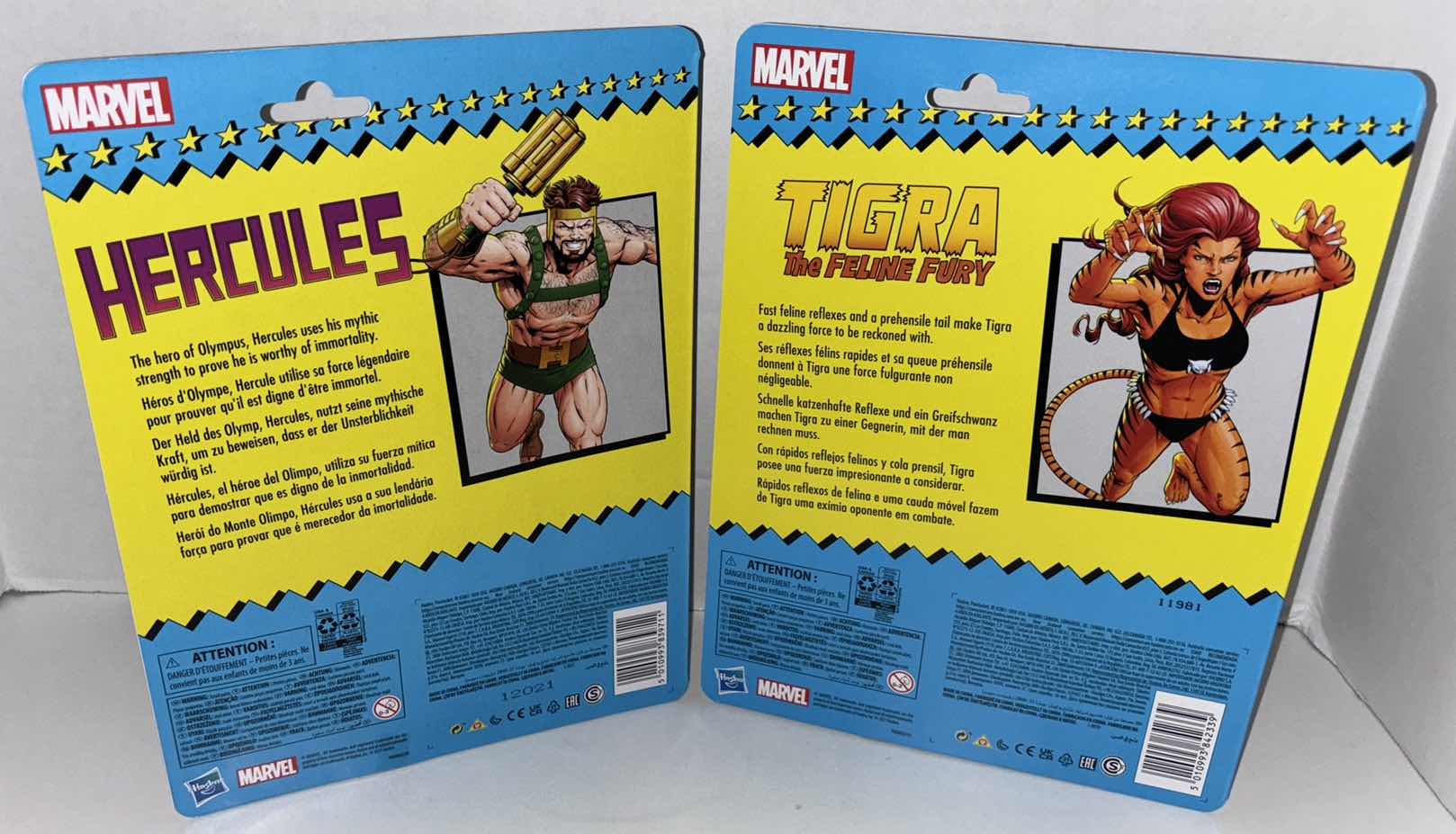 Photo 1 of NEW 2-PACK HASBRO MARVEL LEGENDS RETRO SERIES 6" ACTION FIGURE, “HERCULES” & "TIGRA"