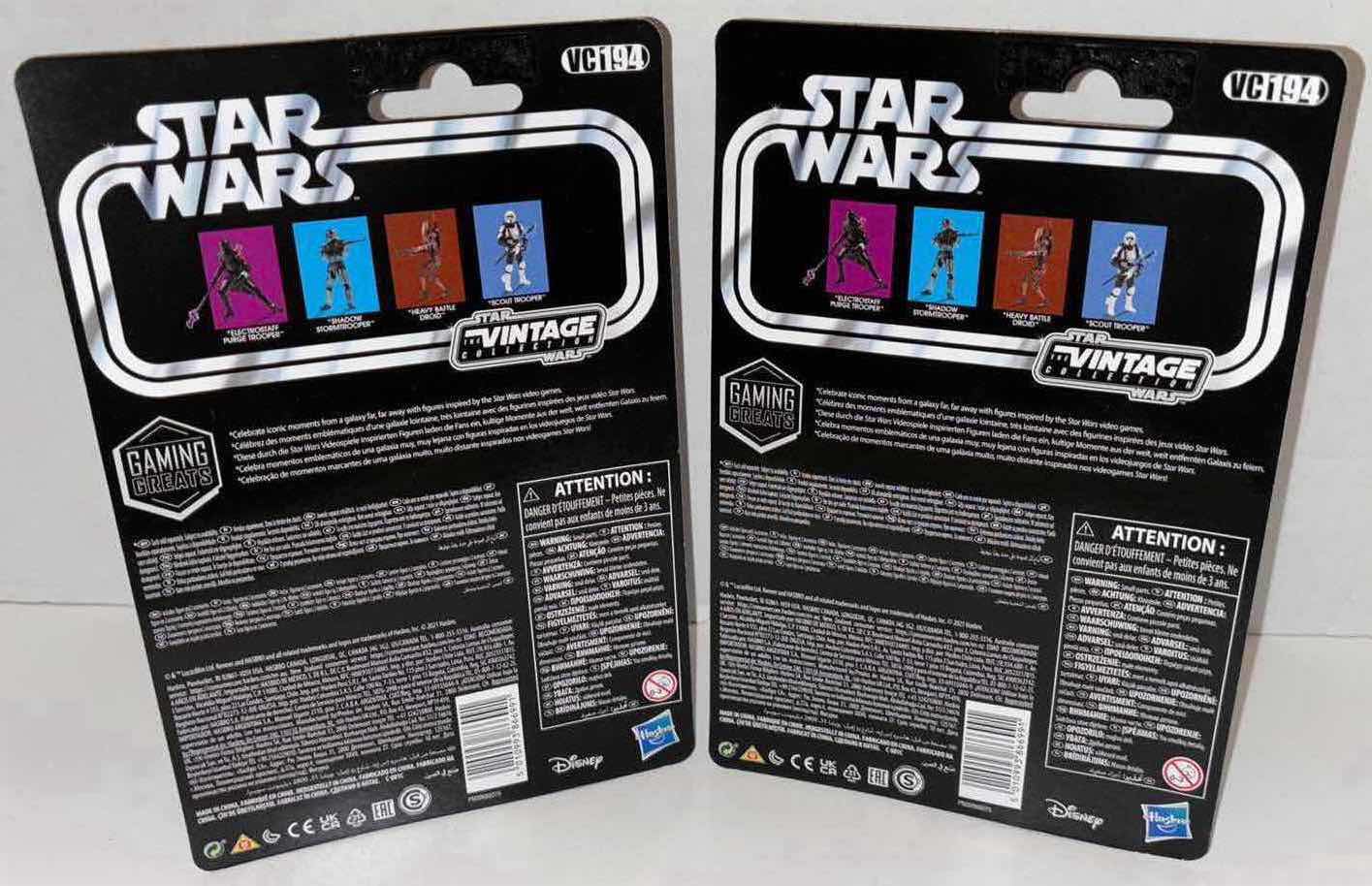 Photo 1 of NEW 2-PACK HASBRO/KENNER STAR WARS THE VINTAGE COLLECTION ACTION FIGURE & ACCESSORIES, THE FORCE UNLEASHED "SHADOW STORMTROOPER"