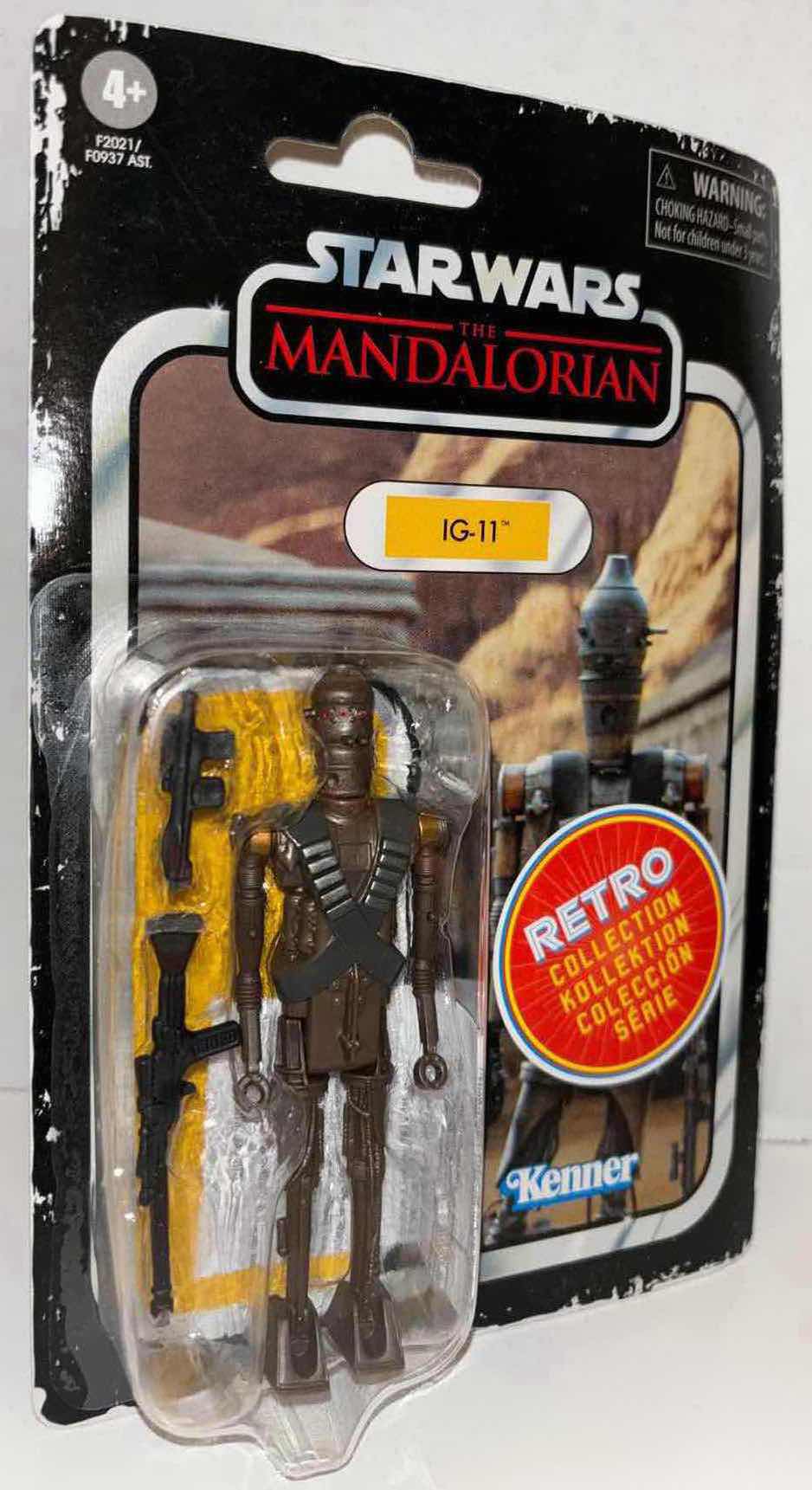 Photo 1 of NEW ASSORTED 4-PACK HASBRO KENNER STAR WARS THE RETRO COLLECTION ACTION FIGURE & ACCESSORIES, THE
MANDALORIAN “CARA DUNE, GREEF KARGA, IG-11, THE MANDALORIAN”