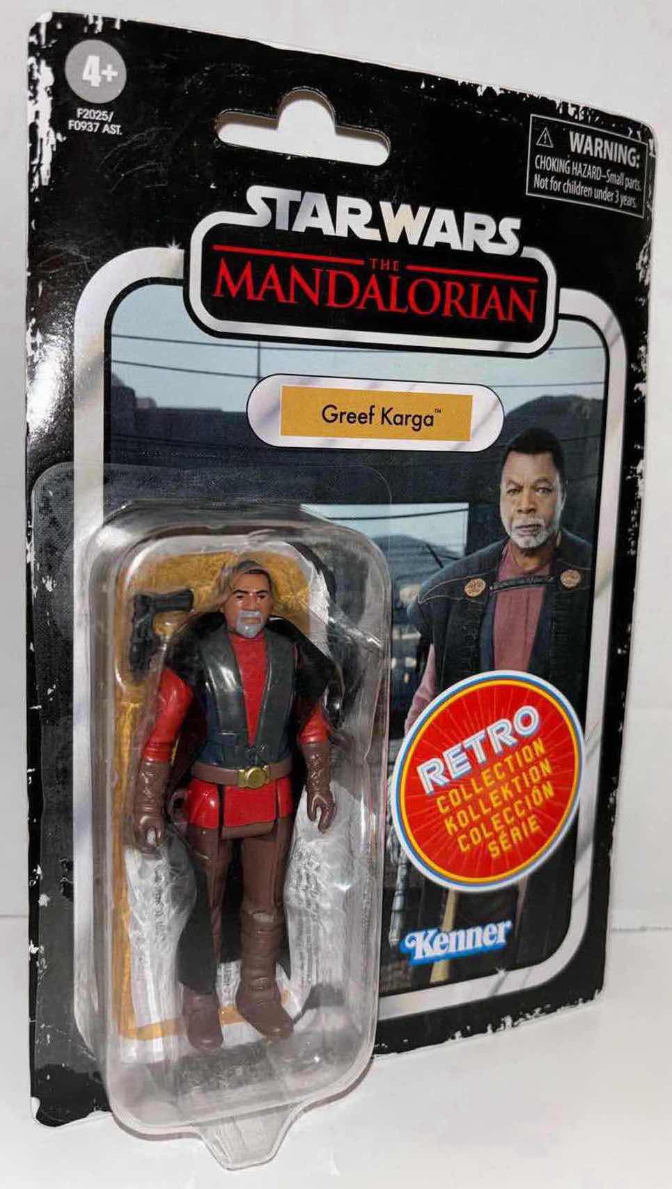 Photo 1 of NEW ASSORTED 4-PACK HASBRO KENNER STAR WARS THE RETRO COLLECTION ACTION FIGURE & ACCESSORIES, THE
MANDALORIAN “CARA DUNE, GREEF KARGA, IG-11, THE MANDALORIAN”