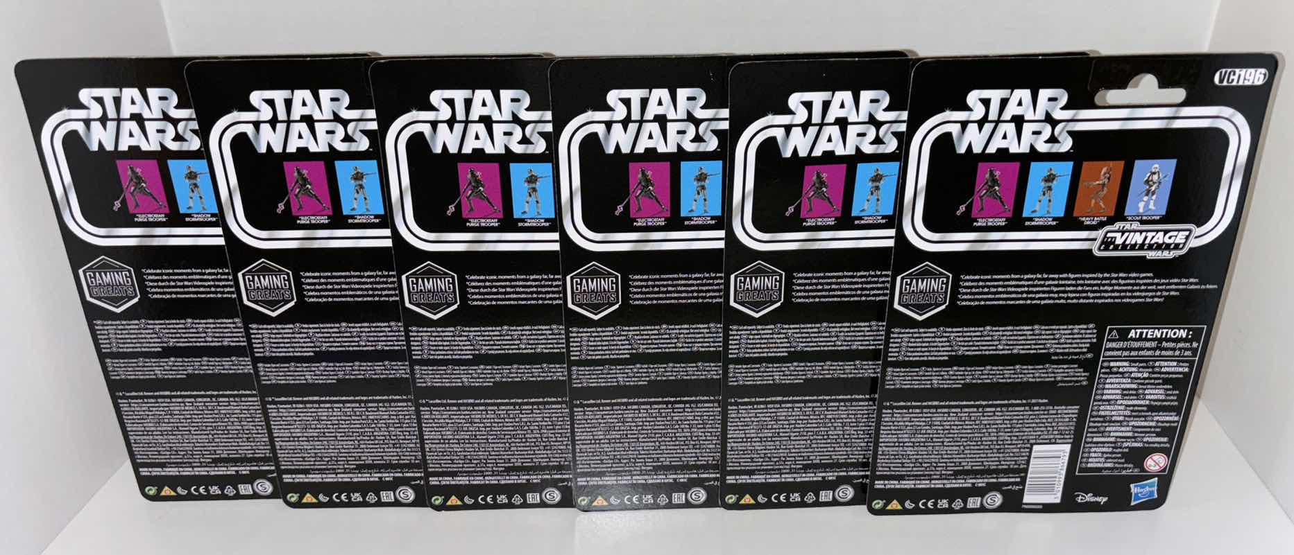 Photo 1 of NEW 6-PACK HASBRO/KENNER STAR WARS THE VINTAGE COLLECTION ACTION FIGURE & ACCESSORIES, JEDI FALLEN ORDER "SCOUT TROOPER"