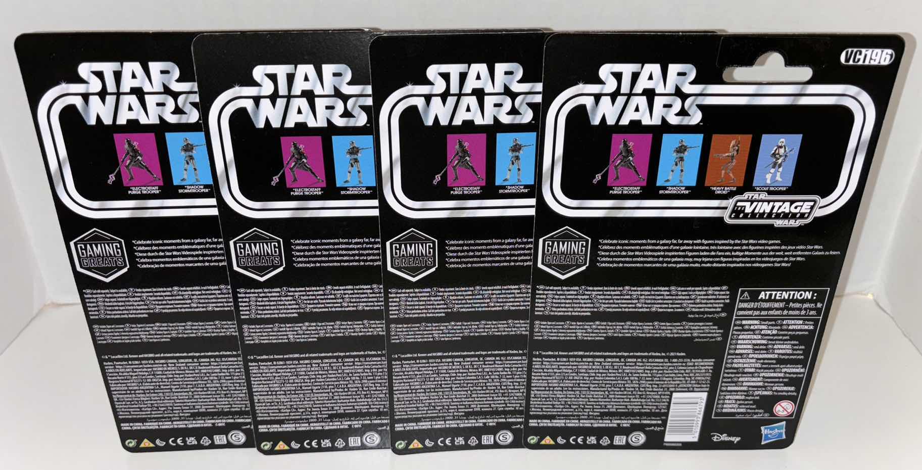 Photo 1 of NEW 4-PACK HASBRO/KENNER STAR WARS THE VINTAGE COLLECTION ACTION FIGURE & ACCESSORIES, JEDI FALLEN ORDER "SCOUT TROOPER"