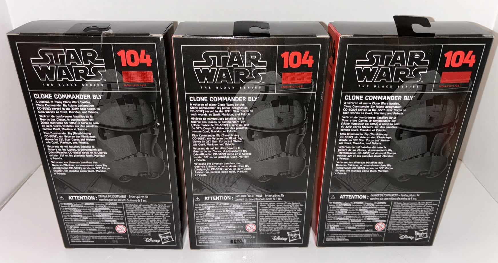 Photo 1 of NEW 3-PACK HASBRO STAR WARS THE BLACK SERIES ACTION FIGURE & ACCESSORIES, #104
"CLONE COMMANDER BLY"