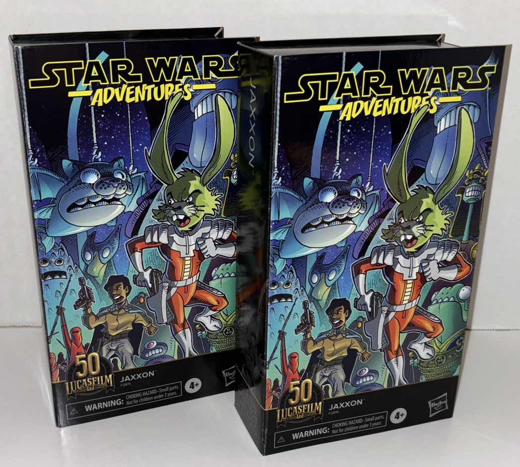 Photo 1 of NEW 2-PACK HASBRO STAR WARS 50TH ANNIVERSARY THE BLACK SERIES ACTION FIGURE & ACCESSORIES, STAR WARS ADVENTURES “JAXXON”
