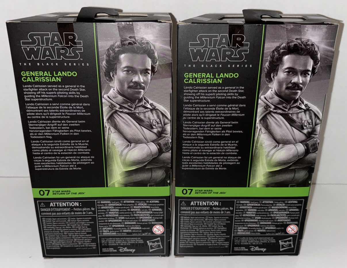 Photo 1 of NEW 2-PACK HASBRO STAR WARS THE BLACK SERIES ACTION FIGURE & ACCESSORIES, RETURN OF THE JEDI "GENERAL LANDO CALRISSIAN"