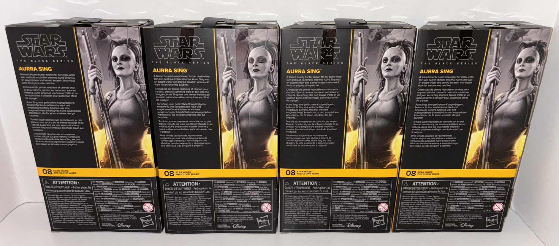 Photo 1 of NEW 4-PACK HASBRO STAR WARS THE BLACK SERIES ACTION FIGURE & ACCESSORIES, THE CLONE WARS "AURRA SING"