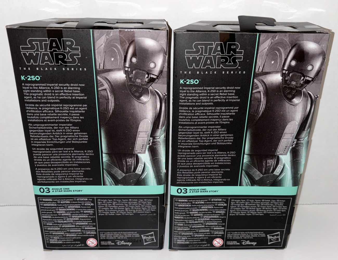 Photo 1 of NEW 2-PACK HASBRO STAR WARS THE BLACK SERIES ACTION FIGURE & ACCESSORIES, ROGUE ONE: A STAR WARS STORY “K-2SO”