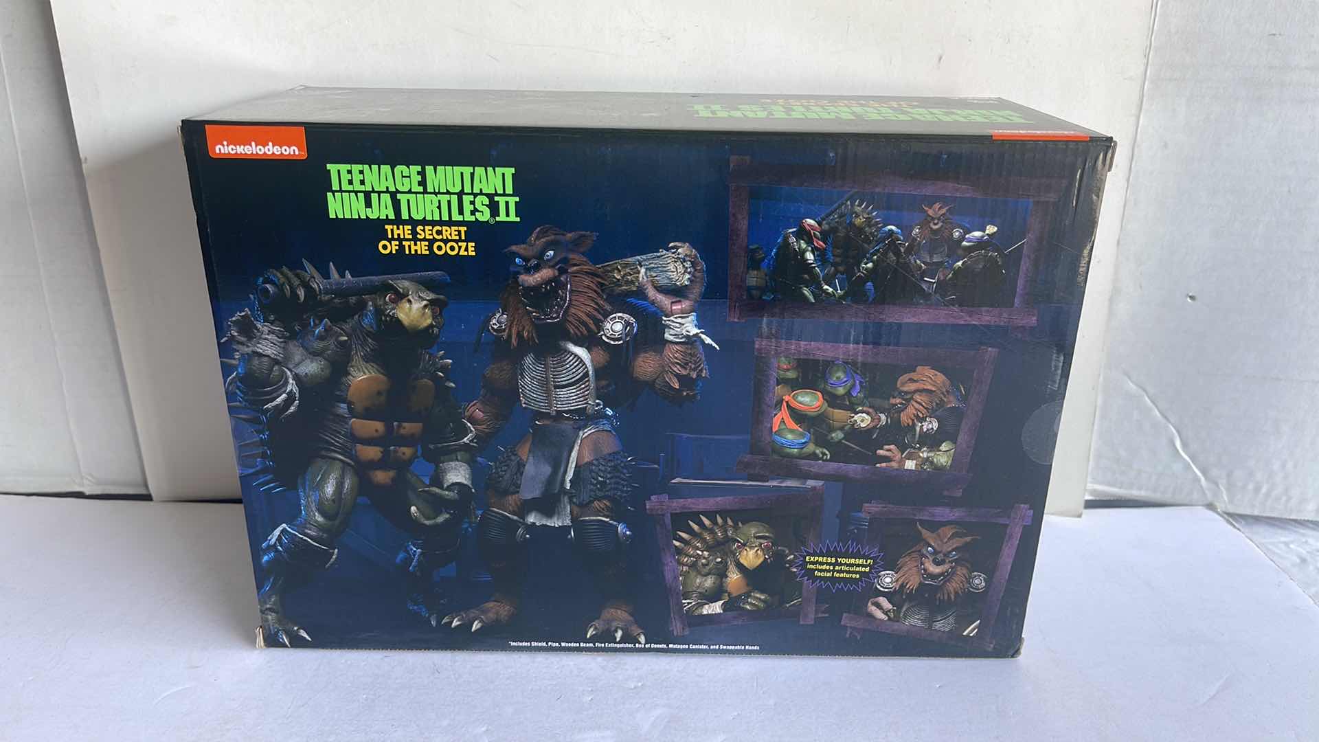 Photo 1 of NIB NICKELODEON TEENAGE MUTANT NINJA TURTLES II THE SECRET OF THE OOZE TOKKA & RAHZAR MSRP $250