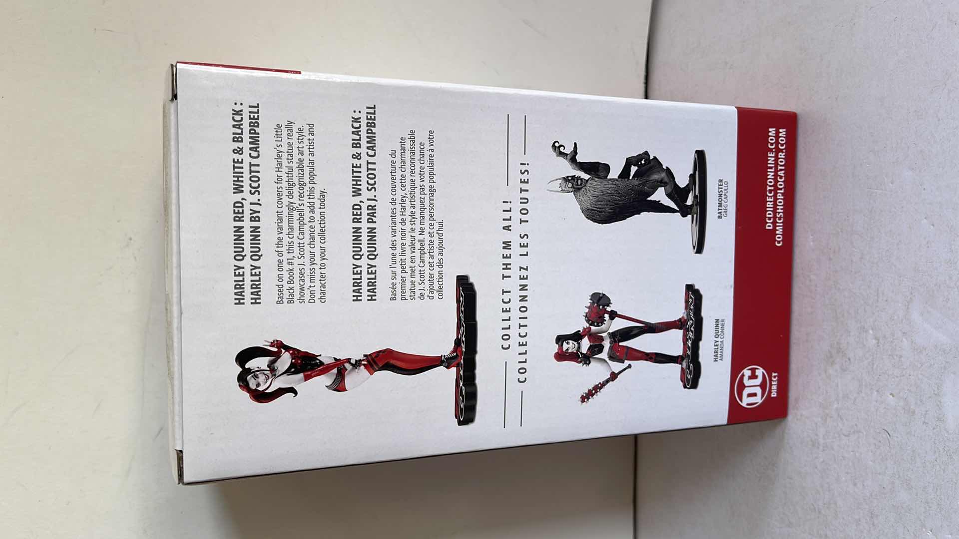 Photo 1 of NIB DC DIRECT FROM THE SOURCE J. SCOTT CAMPBELL HARLEY QUINN RED WHITE & BLACK LIMITED AND NUMBERED MSRP $100