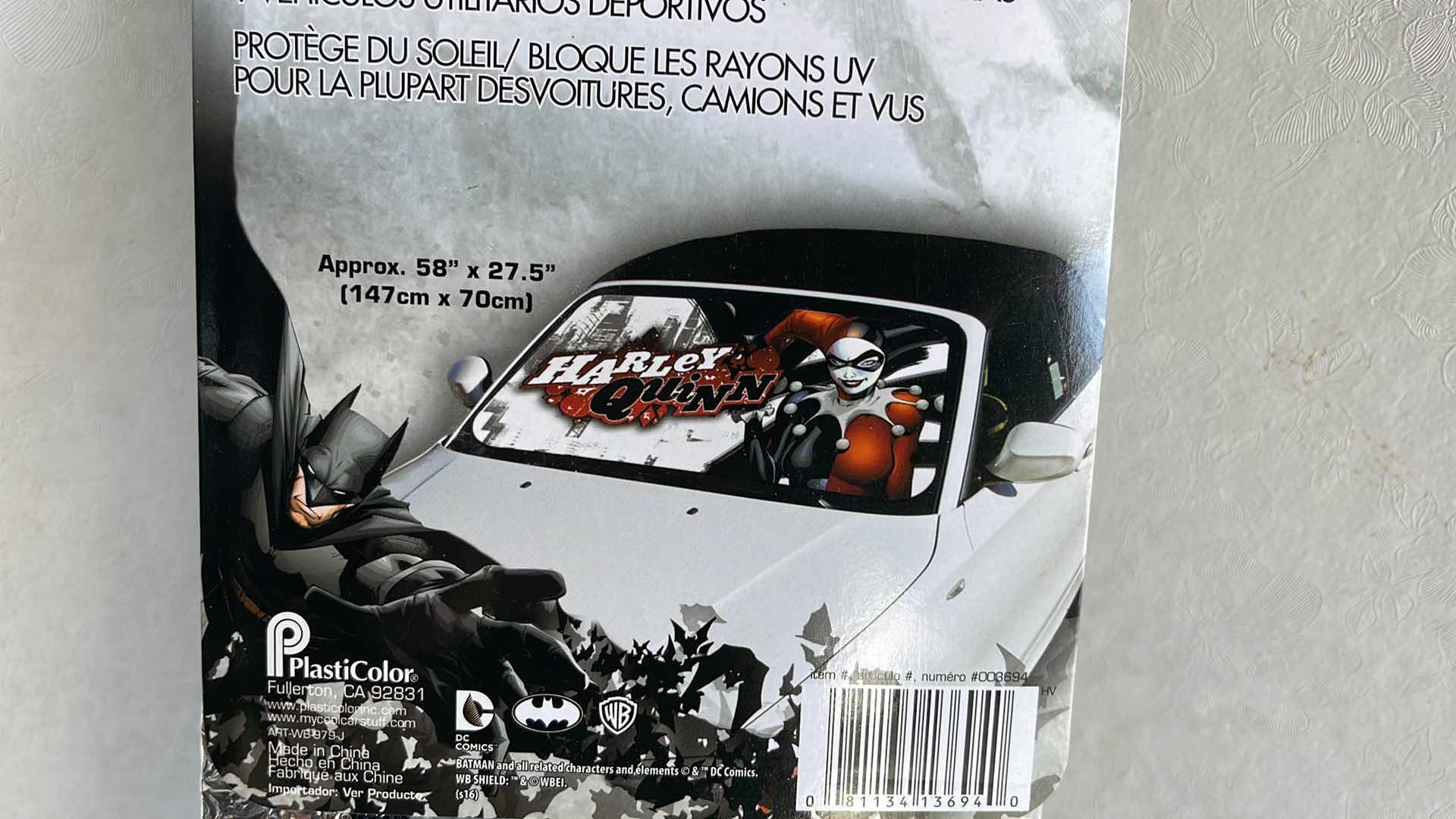 Photo 1 of NIB HARLEY QUINN ACCORDION BUBBLE AUTO SUNSHADE MSRP $19.99