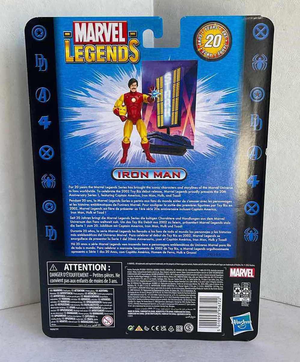Photo 1 of NIB MARVEL LEGENDS SERIES 1 IRON MAN 20 YEAR ANNIVERSARY MSRP $39.99