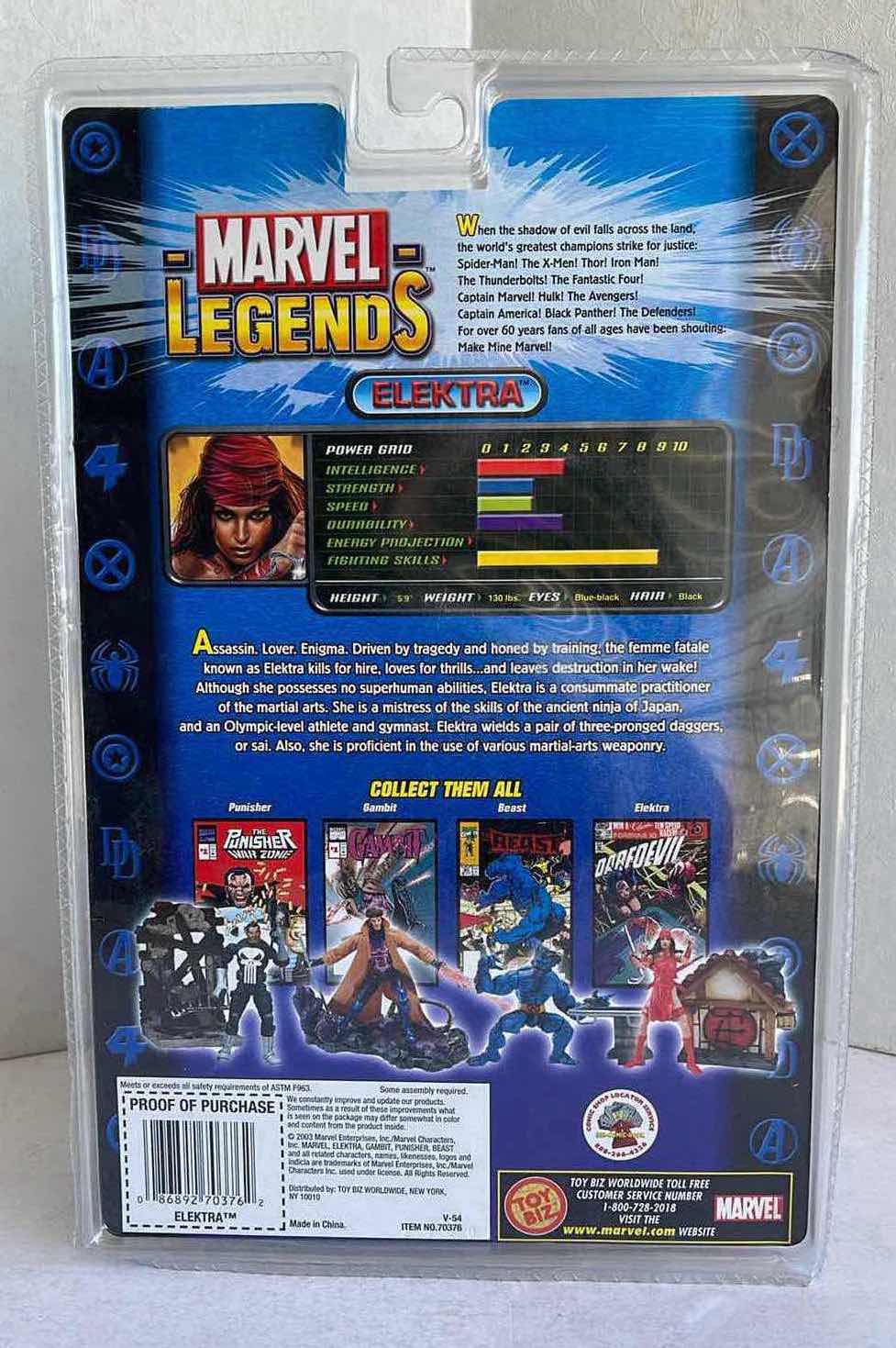 Photo 1 of NIB MARVEL LEGENDS ELEKTRA SERIES IV URBAN LEGENDS COMIC MSRP $29.99