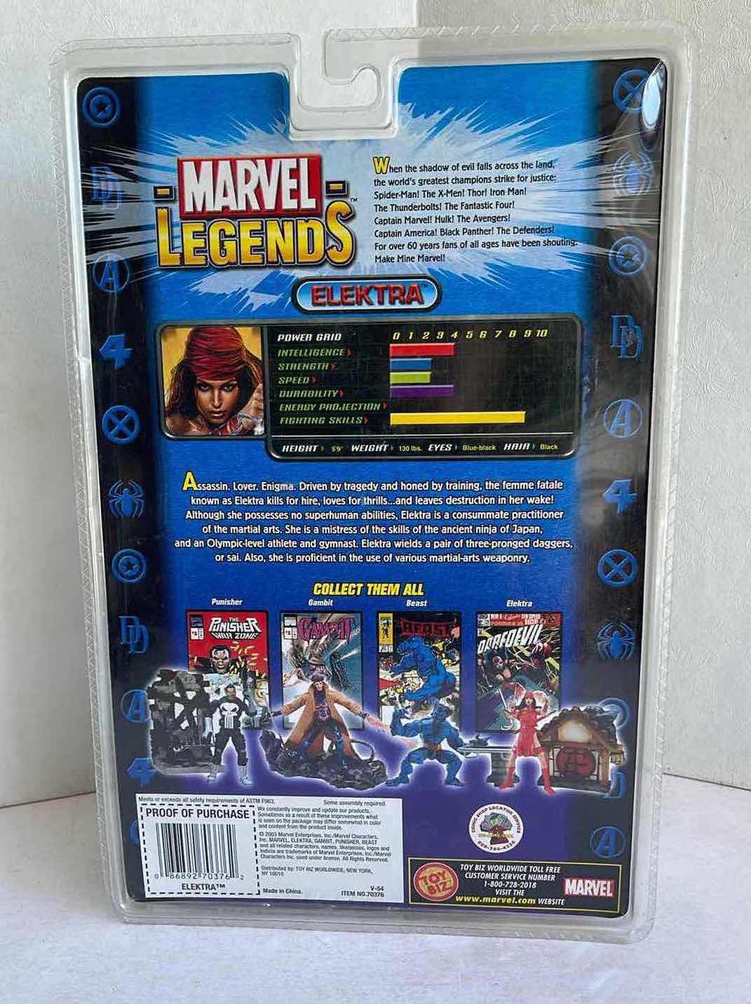 Photo 1 of NIB MARVEL LEGENDS ELEKTRA SERIES IV ELEKTRA COMIC MSRP $29.99